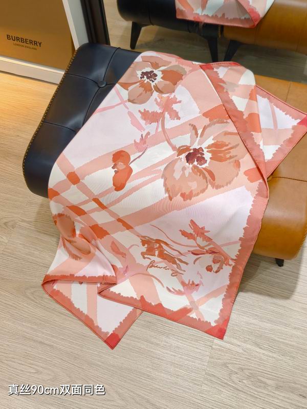 Burberry Silk Scarf 90X90cm E49 (18)
