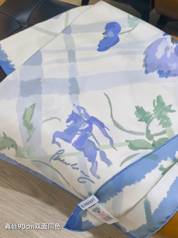 Burberry Silk Scarf 90X90cm E49 (6)