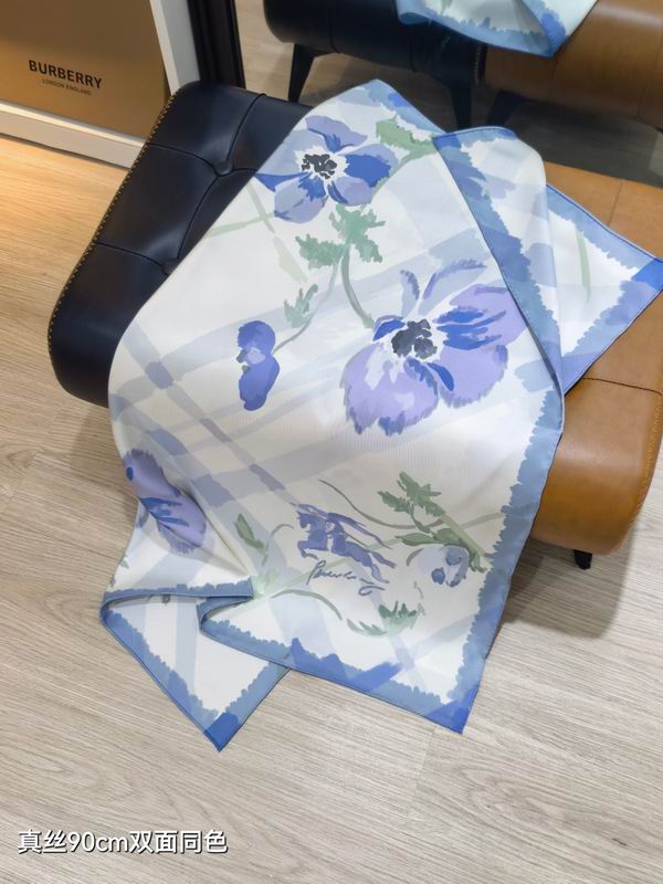 Burberry Silk Scarf 90X90cm E49 (7)