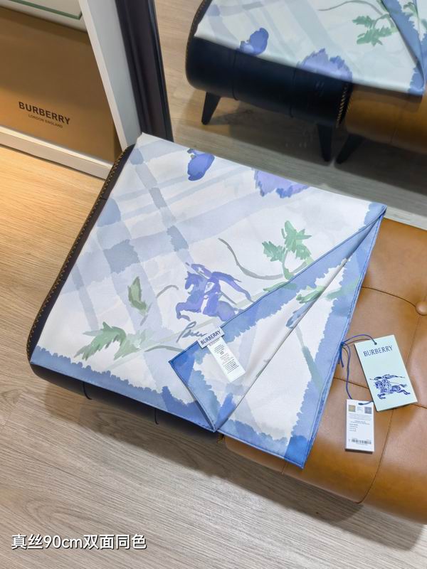 Burberry Silk Scarf 90X90cm E49 (8)