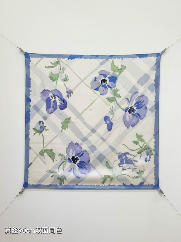 Burberry Silk Scarf 90X90cm E49 (9)