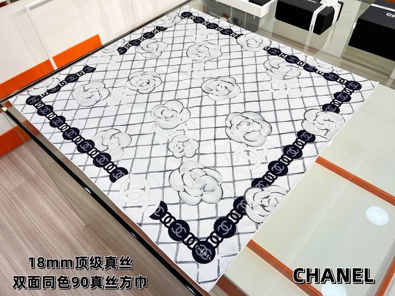CHanel Silk Scarf 90X90cm E01 (18)