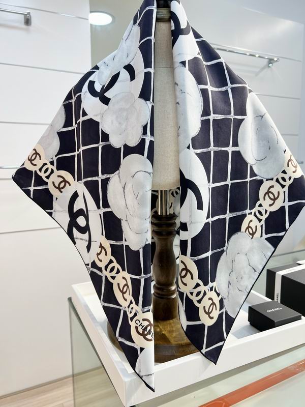 CHanel Silk Scarf 90X90cm E01 (6)