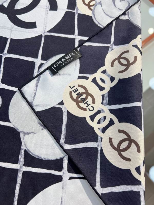 CHanel Silk Scarf 90X90cm E01 (7)