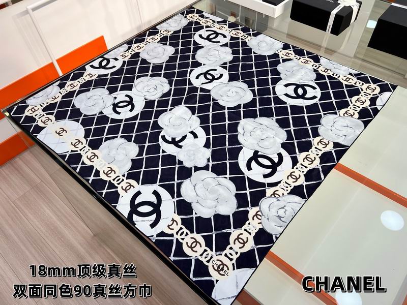 CHanel Silk Scarf 90X90cm E01 (9)