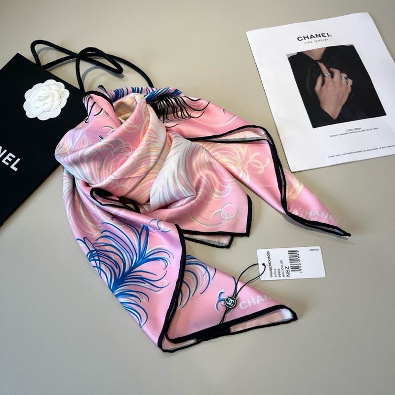 CHanel Silk Scarf 90X90cm E46 (22)