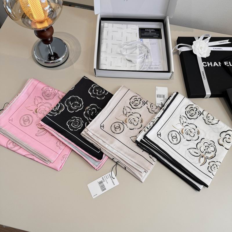 CHanel Silk Scarf 90X90cm E47 (1)