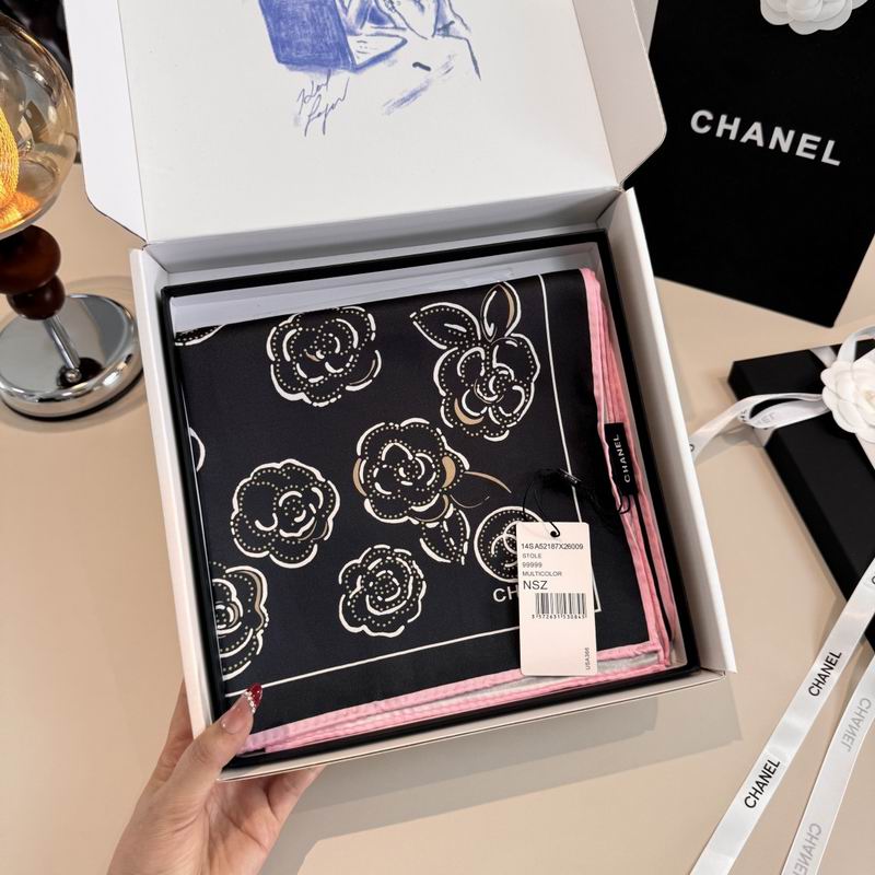 CHanel Silk Scarf 90X90cm E47 (5)