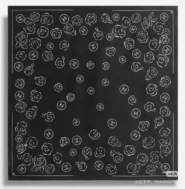 CHanel Silk Scarf 90X90cm E47 (9)