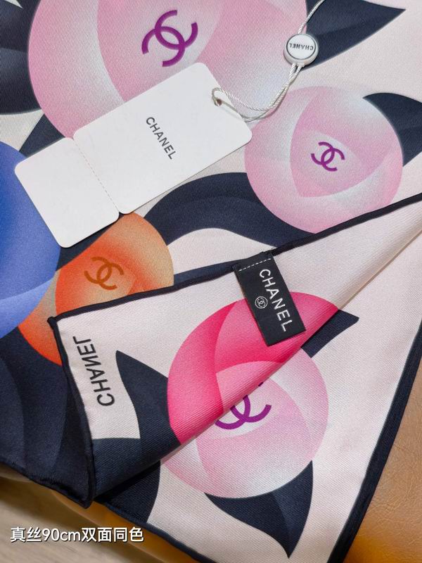 Chanel silk scarf 90X90cm E50 (5)