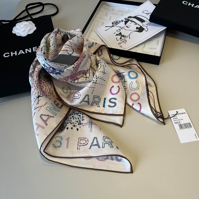 Chanel silk scarf hm (101)
