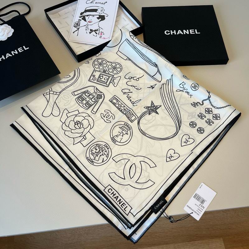 Chanel silk scarf hm (258)