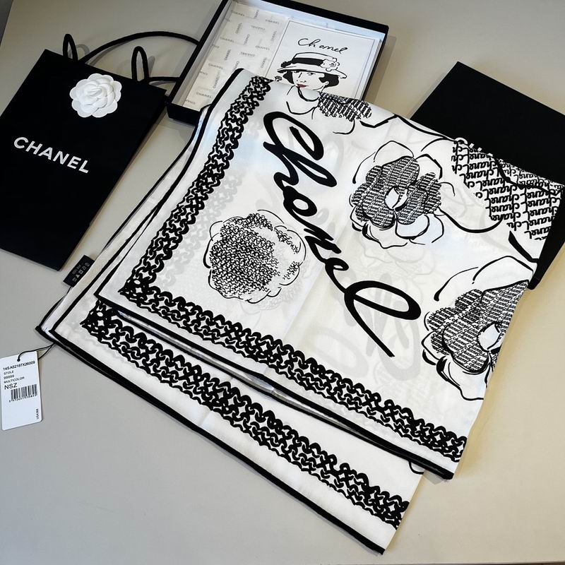 Chanel silk scarf hm (324)
