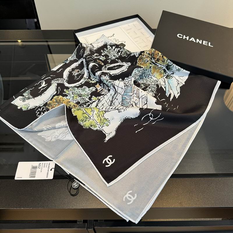 Chanel silk scarf hm (417)