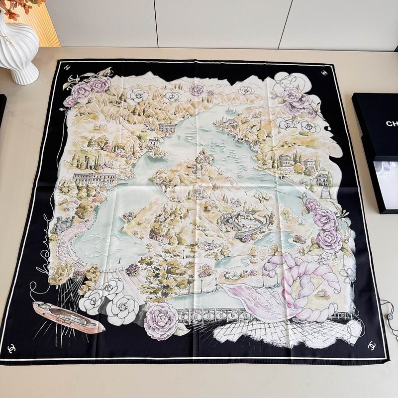 Chanel silk scarf hm (442)