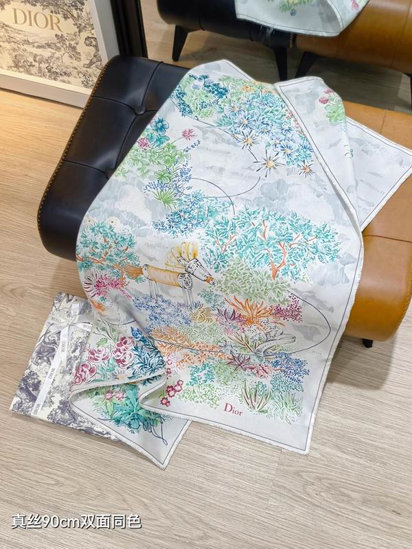 Dior  silk scarf 90X90cm E51 (14)