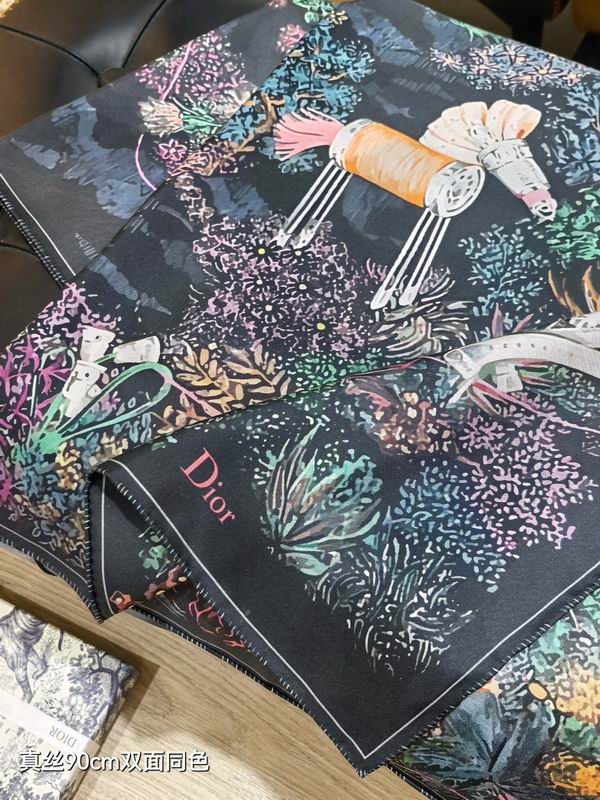 Dior  silk scarf 90X90cm E51 (4)