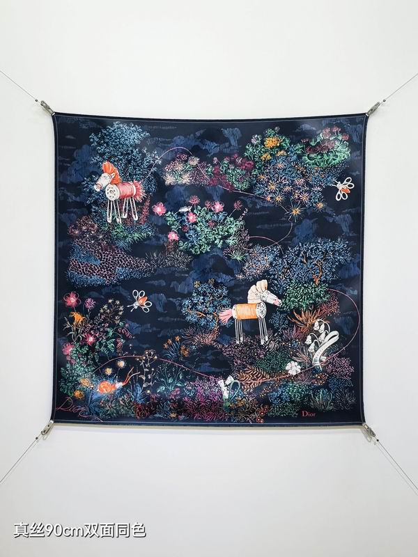 Dior  silk scarf 90X90cm E51 (7)