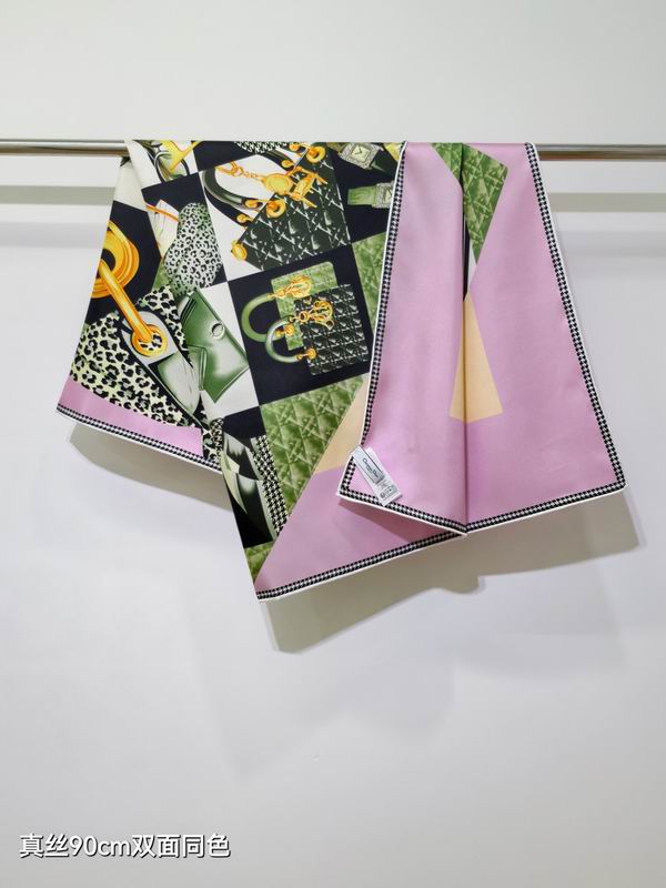 Dior Silk Scarf 90X90cm E30 (13)