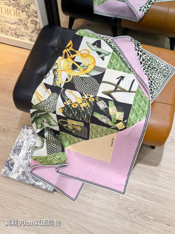 Dior Silk Scarf 90X90cm E30 (16)