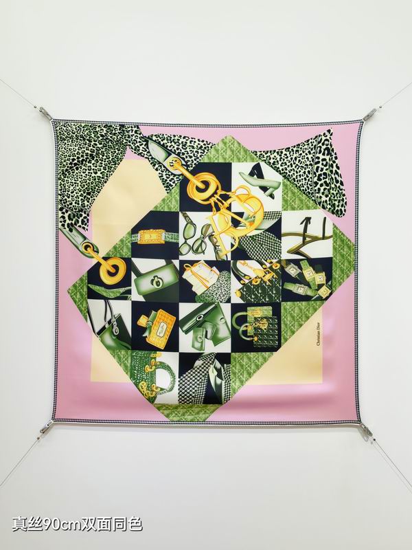 Dior Silk Scarf 90X90cm E30 (18)