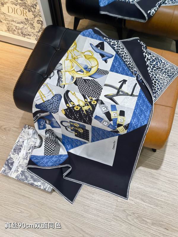 Dior Silk Scarf 90X90cm E30 (25)
