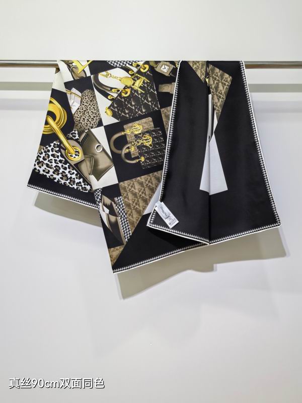 Dior Silk Scarf 90X90cm E30 (5)