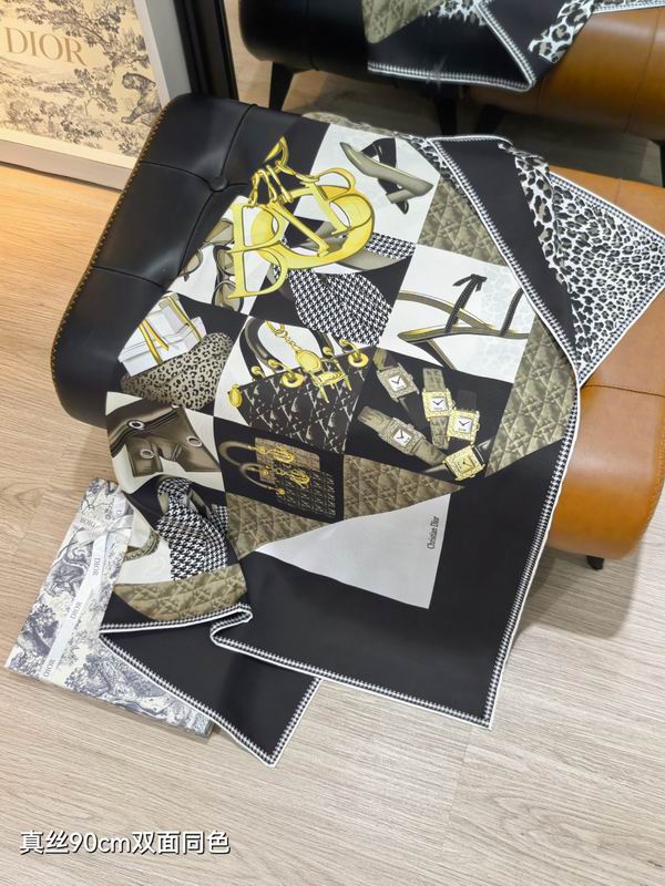 Dior Silk Scarf 90X90cm E30 (7)