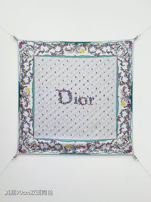 Dior Silk Scarf 90X90cm E31 (15)