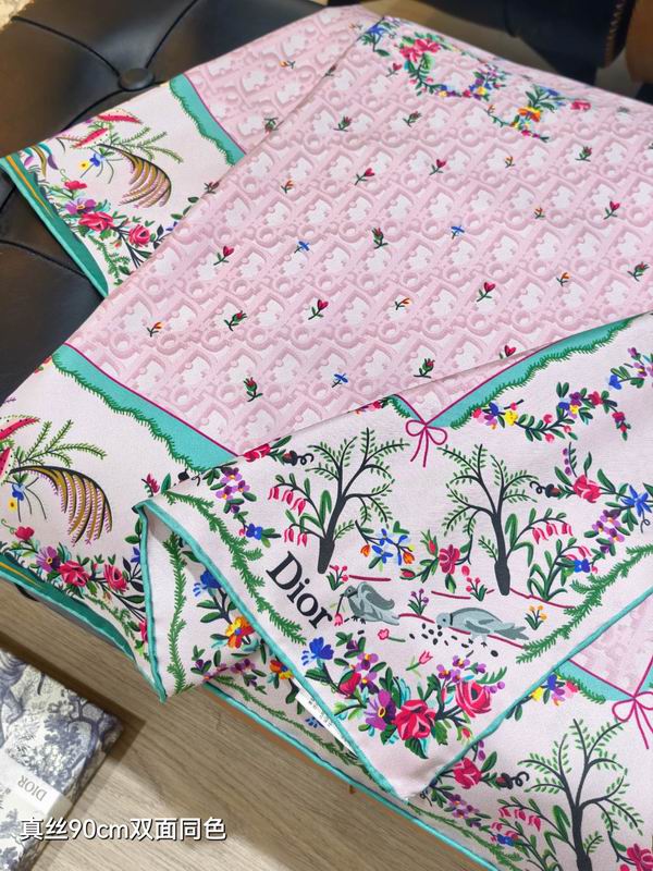 Dior Silk Scarf 90X90cm E31 (3)