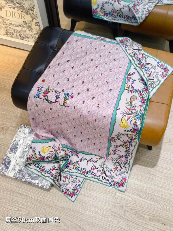 Dior Silk Scarf 90X90cm E31 (4)