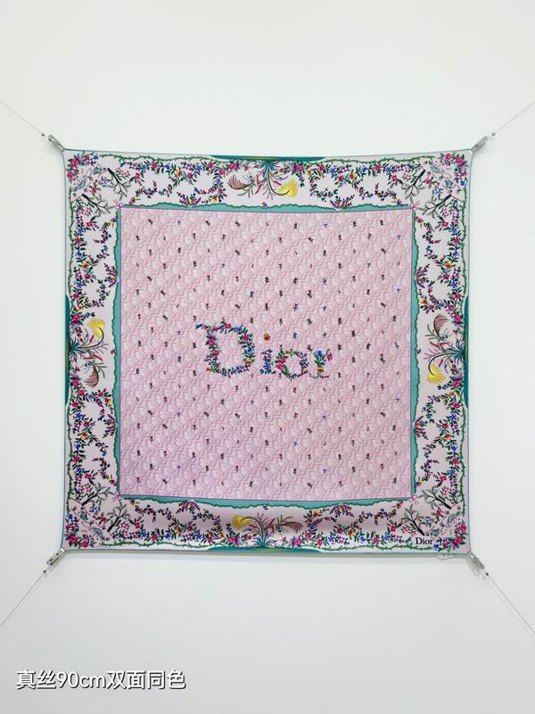 Dior Silk Scarf 90X90cm E31 (6)