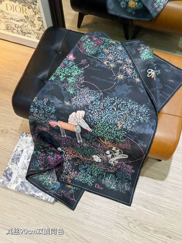 Dior Silk Scarf 90X90cm E33 (12)