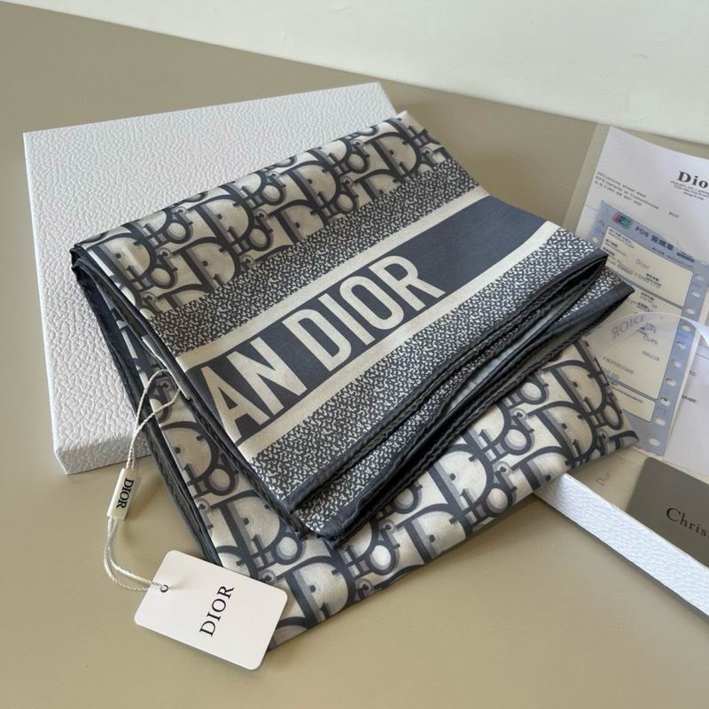 Dior Silk Scarf 90X90cm E41 (5)