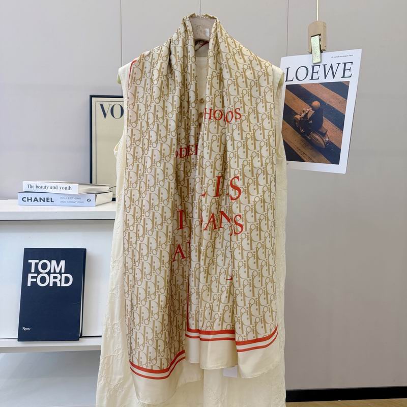 Dior silk scarf 90-180cm E50 (13)
