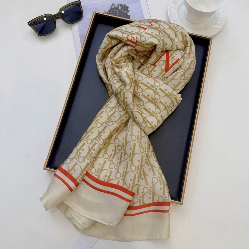 Dior silk scarf 90-180cm E50 (14)