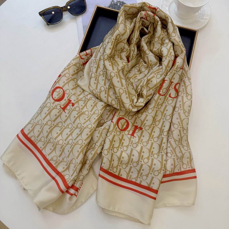 Dior silk scarf 90-180cm E50 (15)