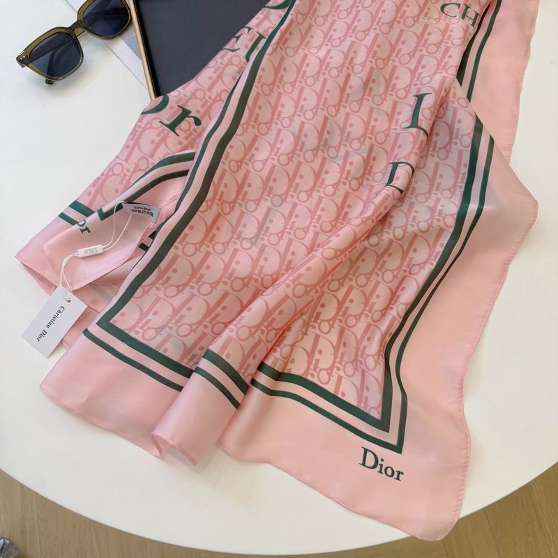 Dior silk scarf 90-180cm E50 (23)