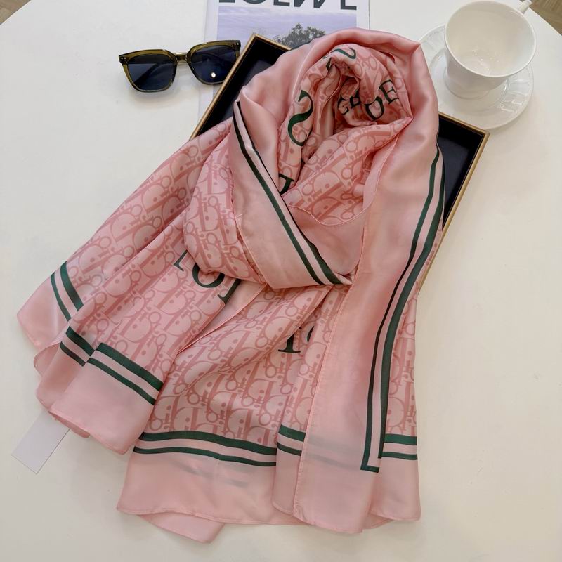 Dior silk scarf 90-180cm E50 (25)