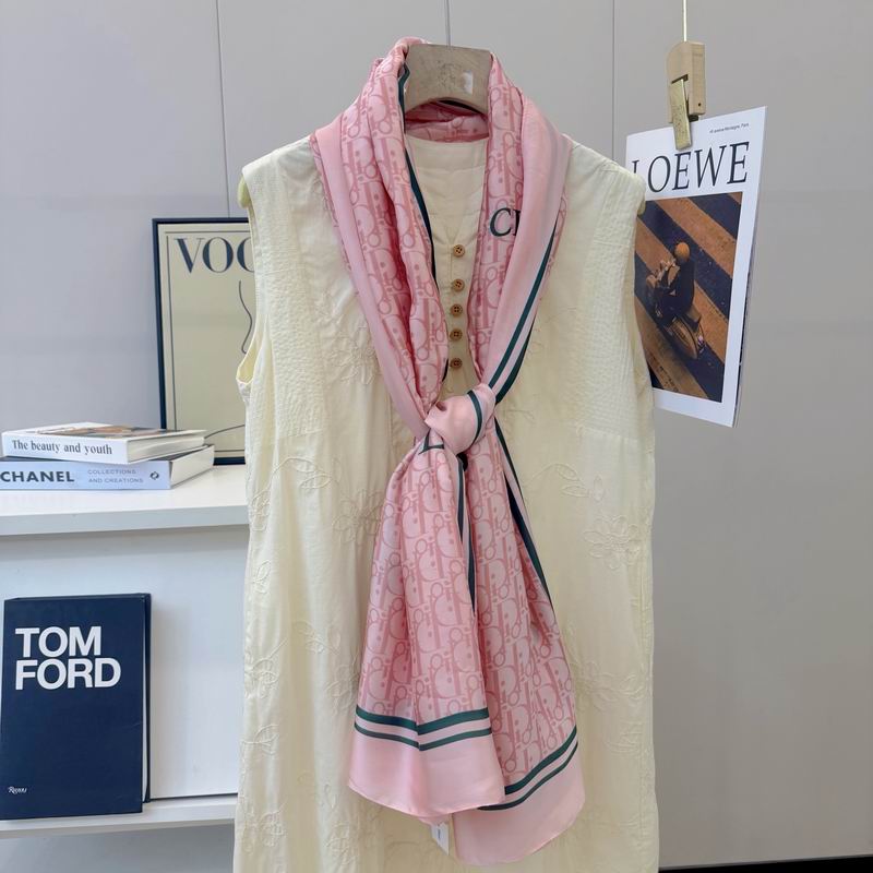 Dior silk scarf 90-180cm E50 (28)