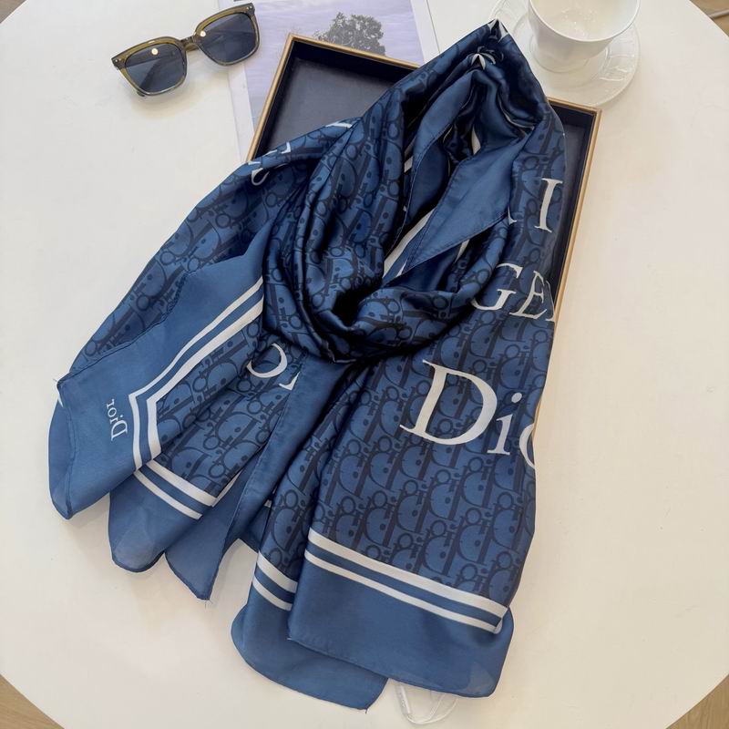 Dior silk scarf 90-180cm E50 (5)