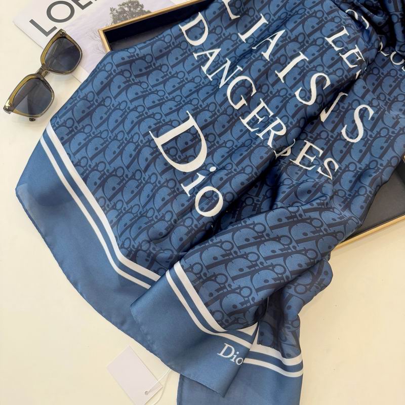 Dior silk scarf 90-180cm E50 (7)