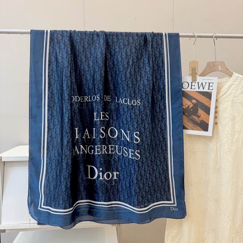 Dior silk scarf 90-180cm E50 (8)
