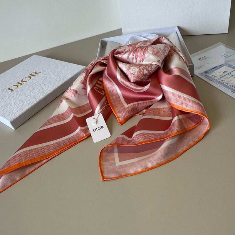 Dior silk scarf 90X90cm E14 (14)