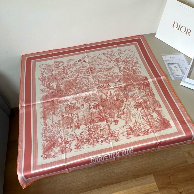 Dior silk scarf 90X90cm E14 (18)