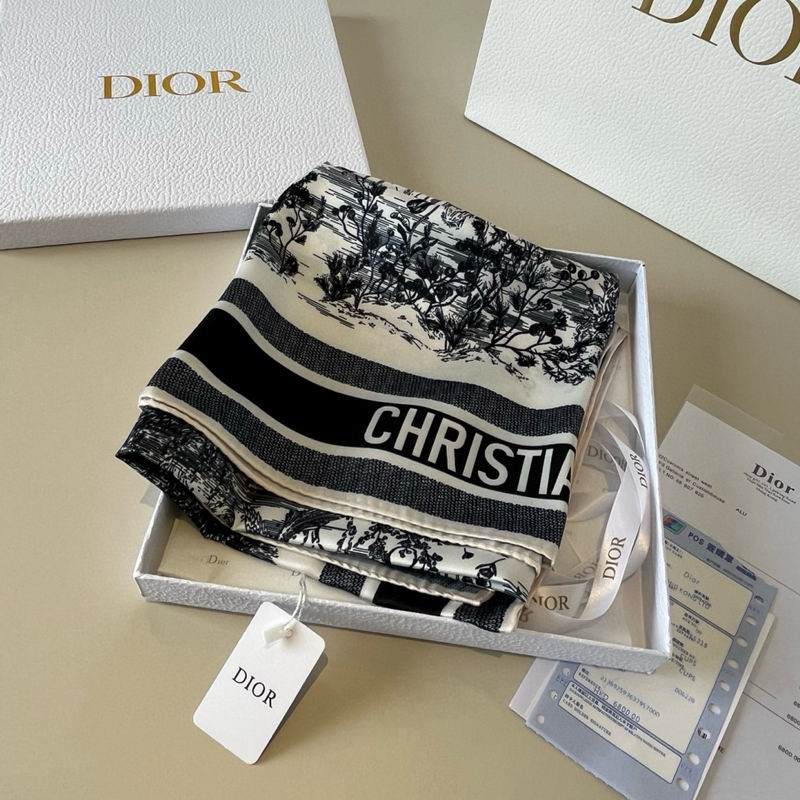 Dior silk scarf 90X90cm E14 (2)