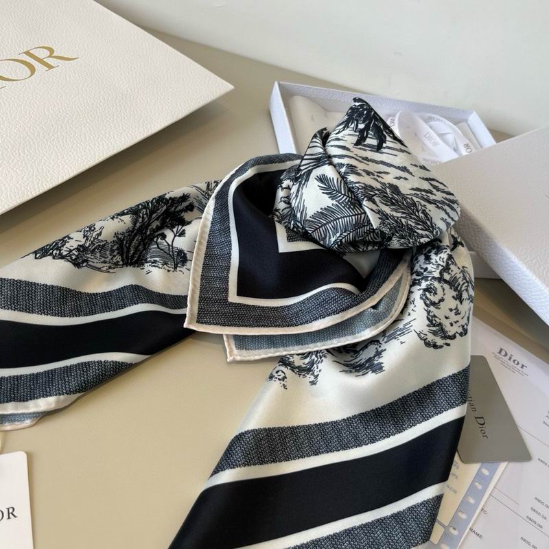 Dior silk scarf 90X90cm E14 (4)