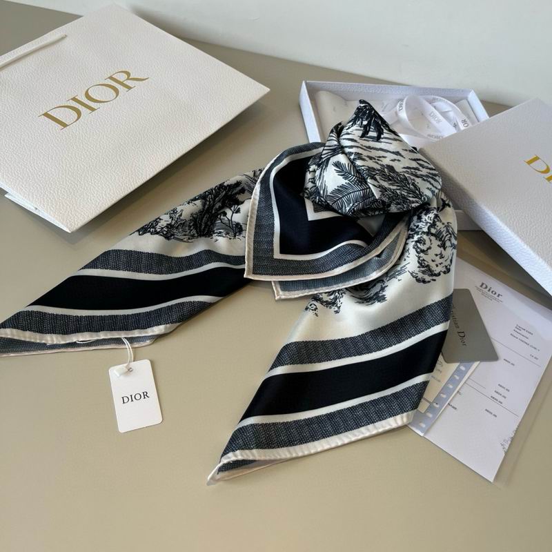 Dior silk scarf 90X90cm E14 (5)