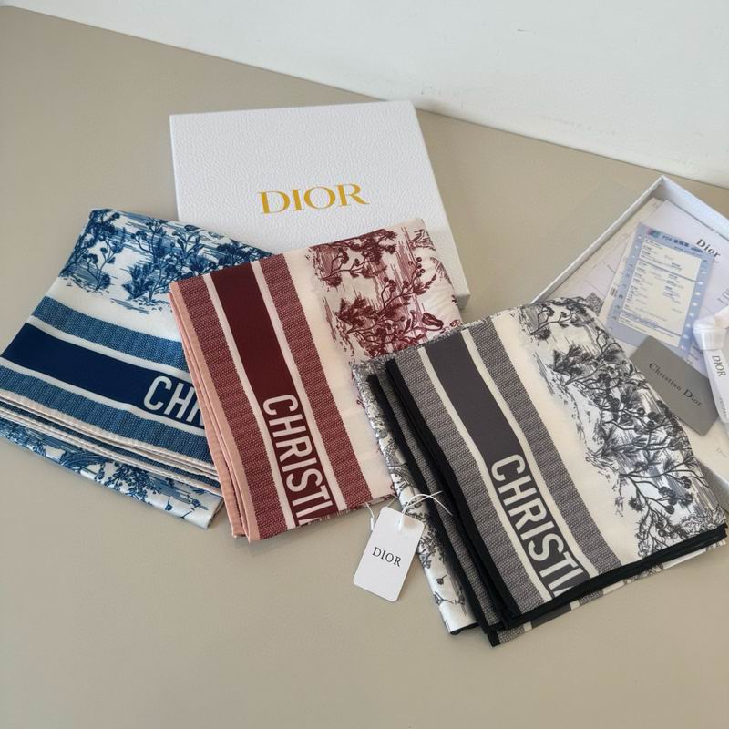 Dior silk scarf 90X90cm E15 (1)