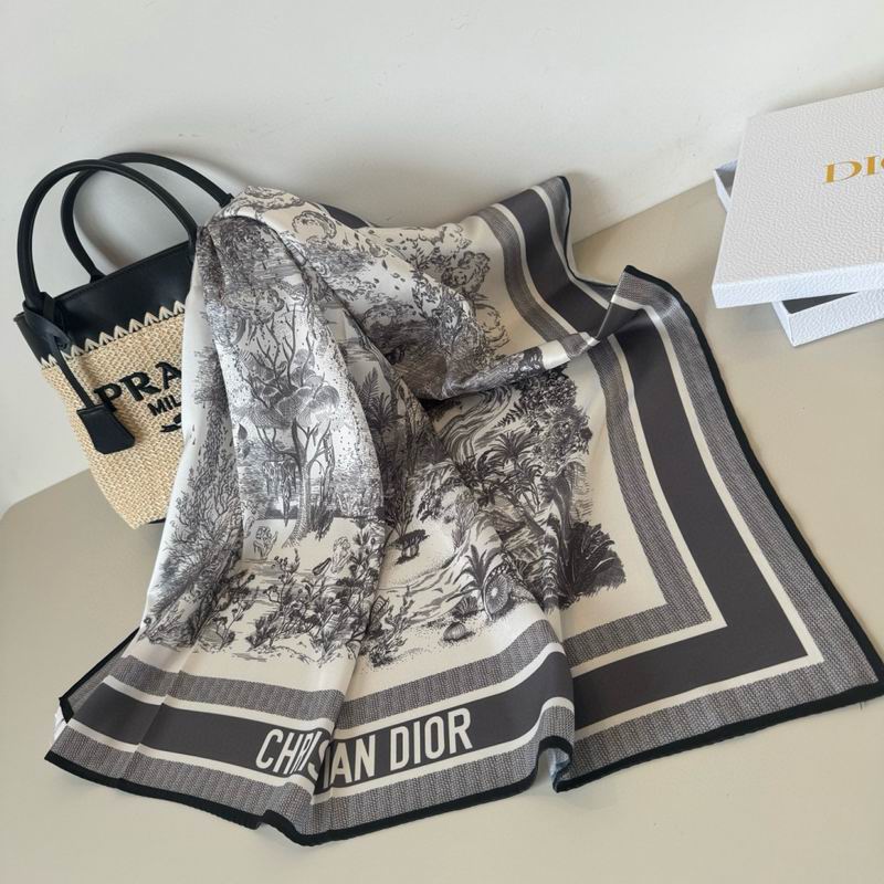 Dior silk scarf 90X90cm E15 (11)